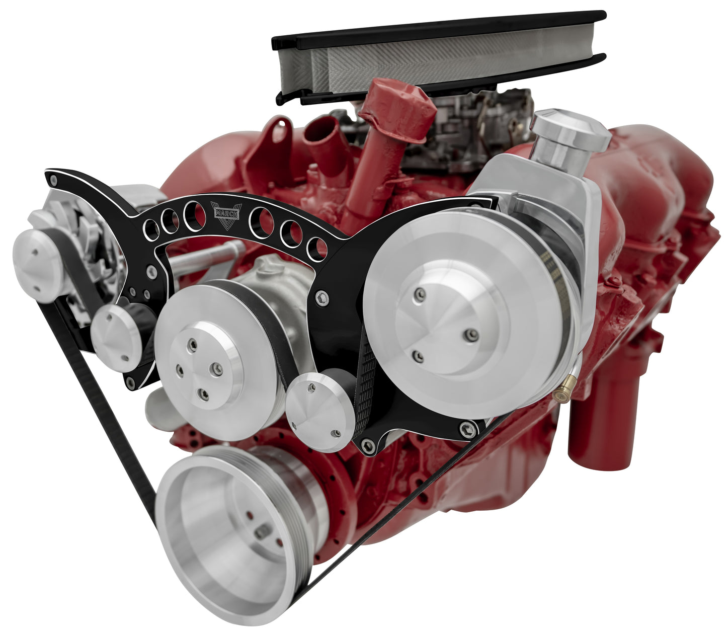 Chevy 348-409 Revolver Serpentine System - AC & PS - GMT2 - Black Onyx