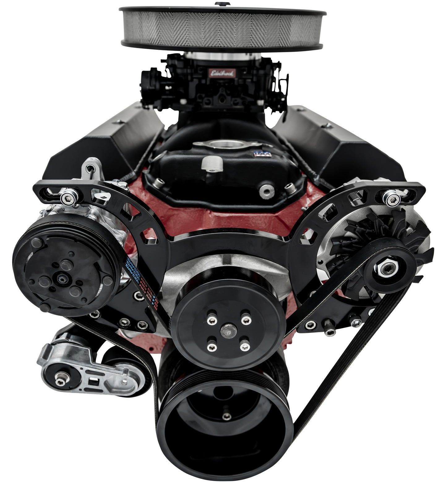 Big Block Chevy Sport Track Custom Serpentine System - AC & ALT - Black