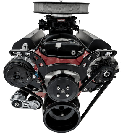 Big Block Chevy Sport Track Custom Serpentine System - AC & ALT - Black