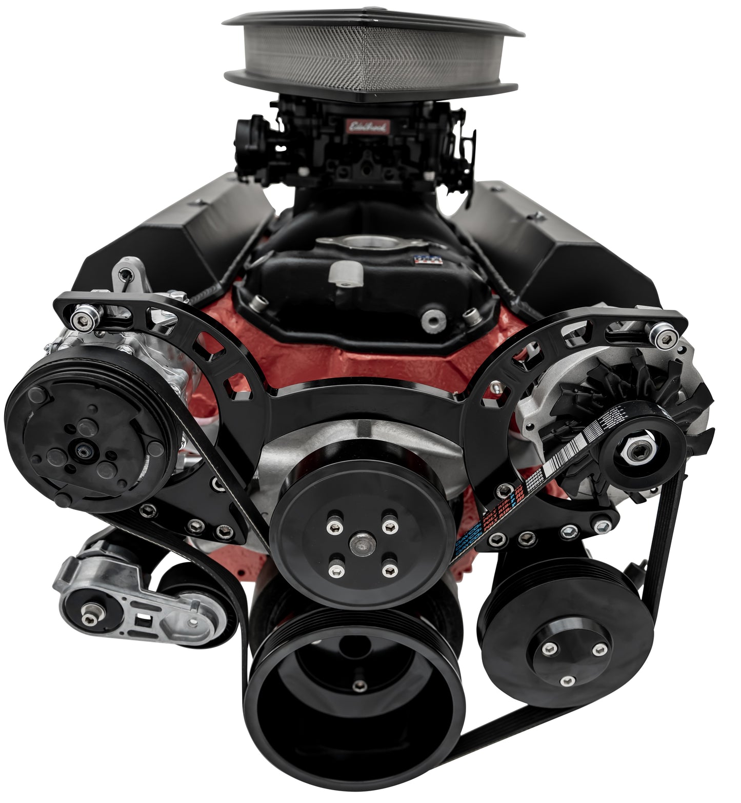 Big Block Chevy Sport Track Custom Serpentine System - AC & PS - GMT2 - Black