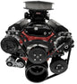 Big Block Chevy Sport Track Custom Serpentine System - AC & PS - GMT2 - Black