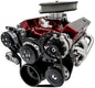 Big Block Chevy Sport Track Custom Serpentine - AC & PS - Saginaw-Key; Black