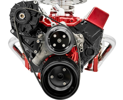 Small Block Chevy Sport Track Serpentine Conversion - ALT Only - Black
