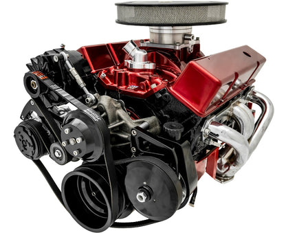 Small Block Chevy Black Sport Track Serpentine Conversion (AC/PS/ALT)
