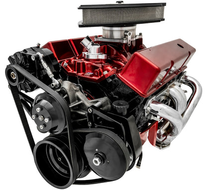 Small Block Chevy Black Sport Track Serpentine Conversion (PS/ALT)
