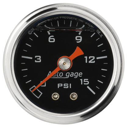 1-1/2 In. PRESSURE 0-15 PSI BLACK