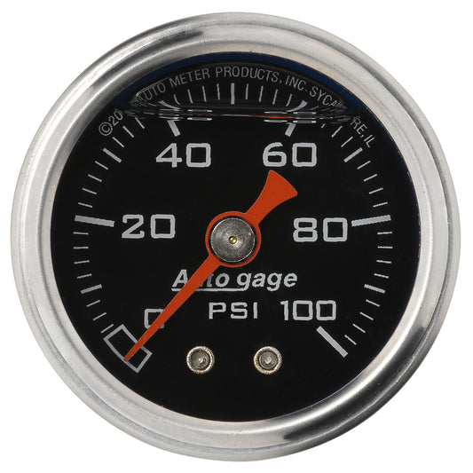 1-1/2 In. PRESSURE 0-100 PSI BLACK