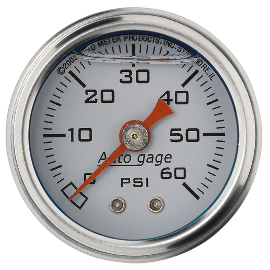 1-1/2 In. PRESSURE 0-60 PSI WHITE