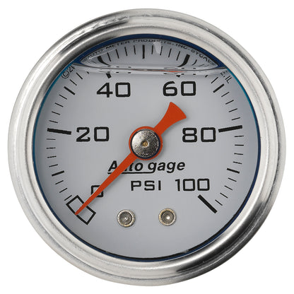 1-1/2 In. PRESSURE 0-100 PSI WHITE