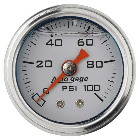 1-1/2 In. PRESSURE 0-100 PSI WHITE