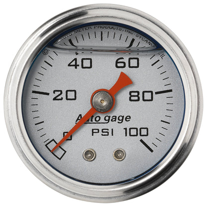 1-1/2 In. PRESSURE 0-100 PSI SILVER