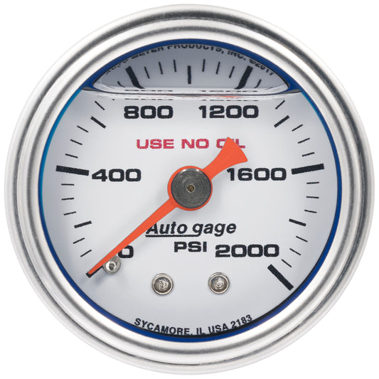 1-1/2 In. PRESSURE 0-2000 PSI WHITE