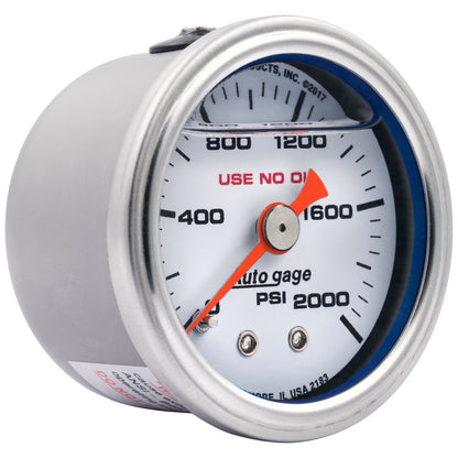1-1/2 In. PRESSURE 0-2000 PSI WHITE
