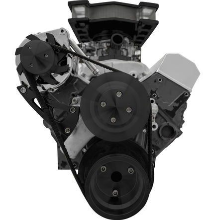 Small Block Chevy Serpentine Conversion Deluxe - Alternator Only - Black