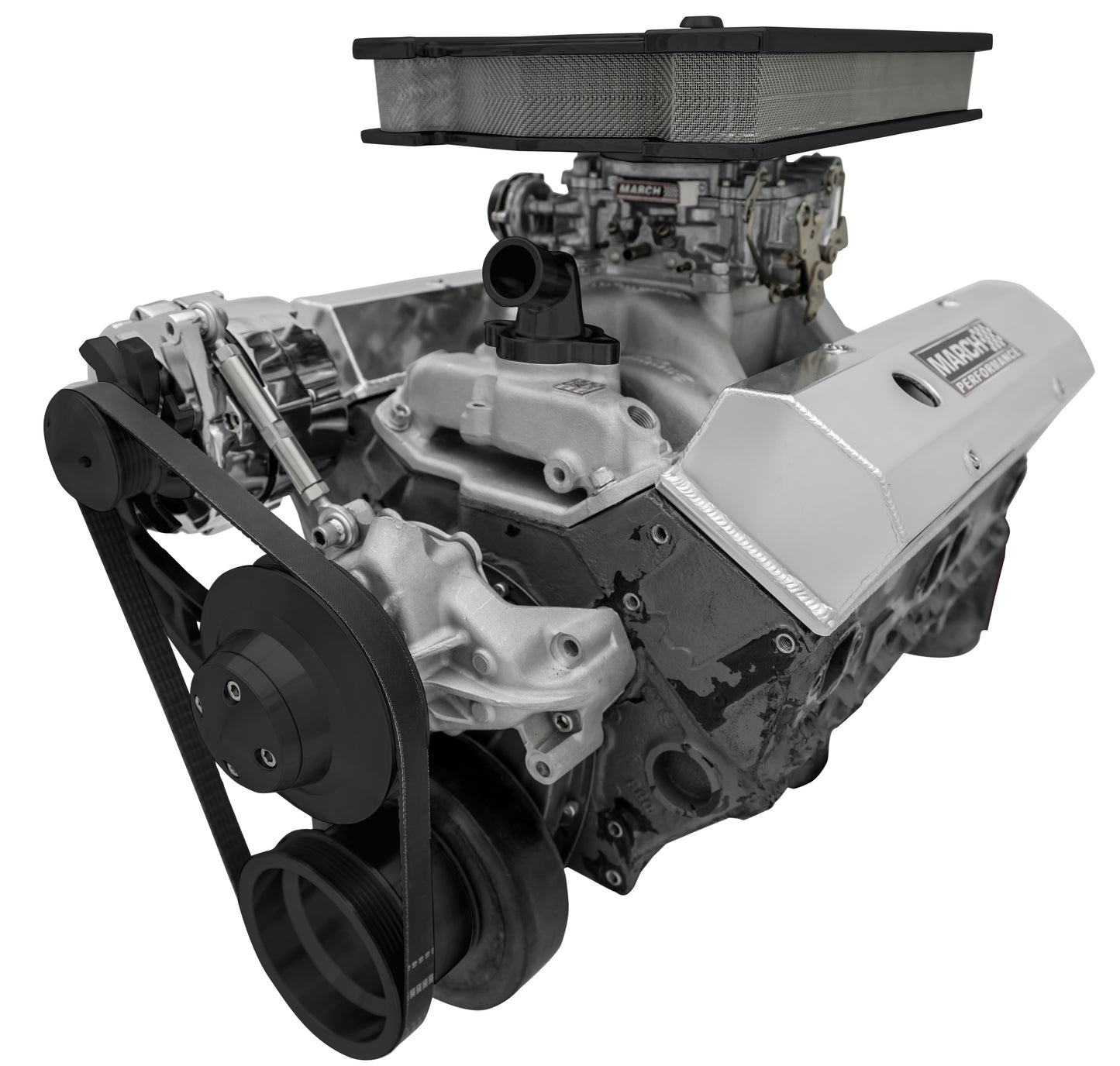 Small Block Chevy Serpentine Conversion Deluxe - Alternator Only - Black