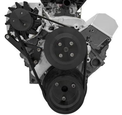 Small Block Chevy Serpentine Conversion Deluxe - Alternator Only - Black
