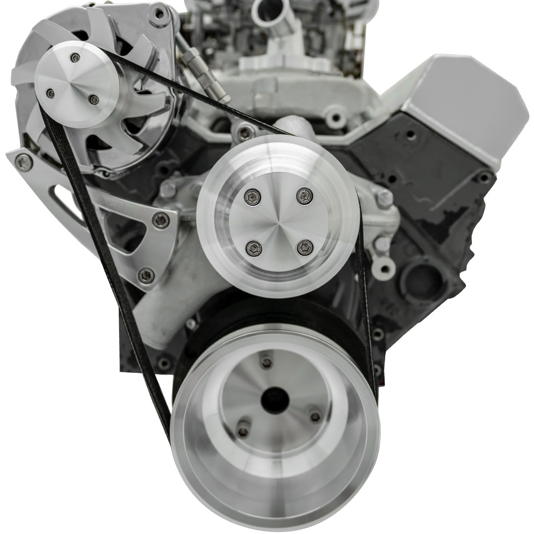 Small Block Chevy Serpentine Conversion - Chrome Accessories  ALT Only