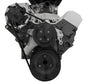 Small Block Chevy High Flow Serpentine Conversion Deluxe - ALT Only - Black