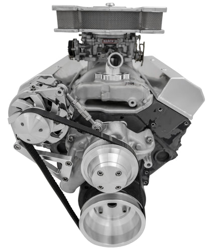 Small Block Chevy High Flow Serpentine Conversion Deluxe - ALT Only - No Covers
