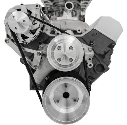 Small Block Chevy High Flow Serpentine Conversion Deluxe - ALT Only - No Covers