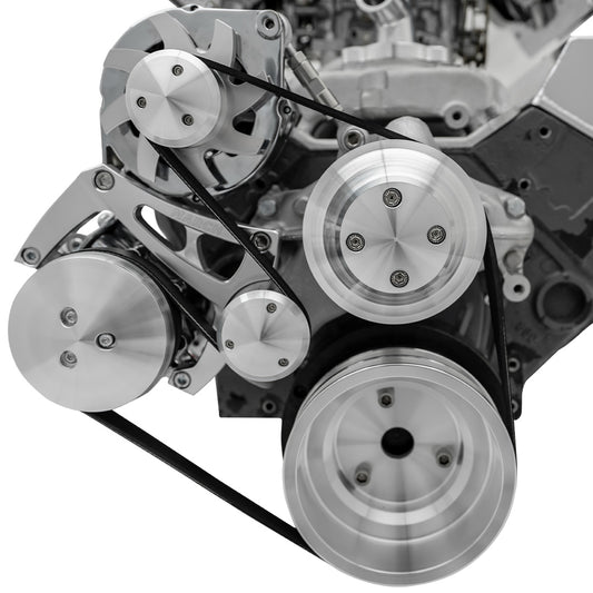 Small Block Chevy High Flow Serpentine Conversion Ultra - AC & ALT