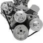 Big Block Chevy High Flow Serpentine System; LWP; PS & ALT; Saginaw-Key; Silver