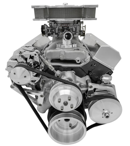 Small Block Chevy High Flow Serpentine Conversion - PS & ALT - Saginaw-Metric