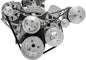 Small Block Chevy Serpentine Conversion - Chrome Accessories  AC & PS - 508
