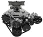 Small Block Chevy Serpentine Conversion Deluxe - AC & PS - Saginaw-Key - Black