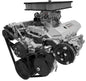 Small Block Chevy Serpentine Conversion Deluxe - AC & PS - Saginaw-Press - Black