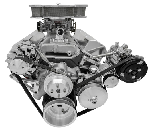 Small Block Chevy Serpentine Conversion Deluxe - AC & PS - Saginaw-Key