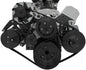 Small Block Chevy Serpentine Conversion- AC & PS - Saginaw-Press - 7176 - Black