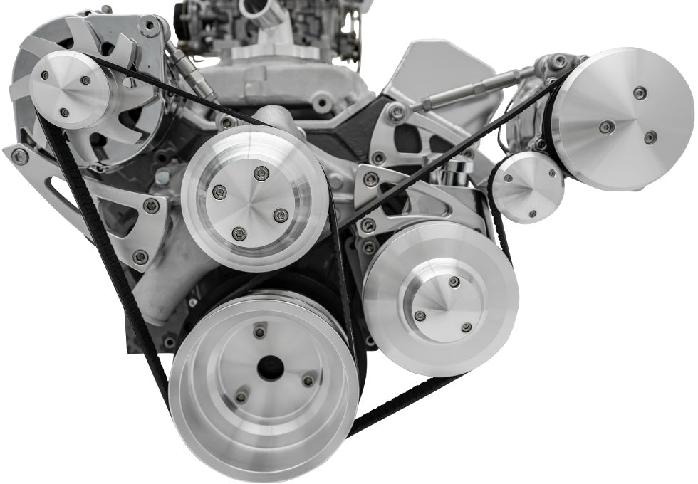 Small Block Chevy Serpentine Conversion Ultra - AC & PS - Saginaw-Metric - 508
