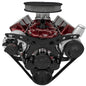 Big Block Chevy Revolver Serpentine System - PS & ALT - Billet-Key - Black