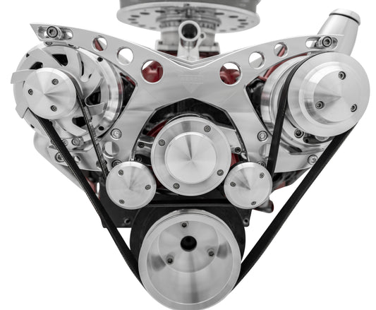 Big Block Chevy Revolver Serpentine System - PS & ALT - Billet-Key