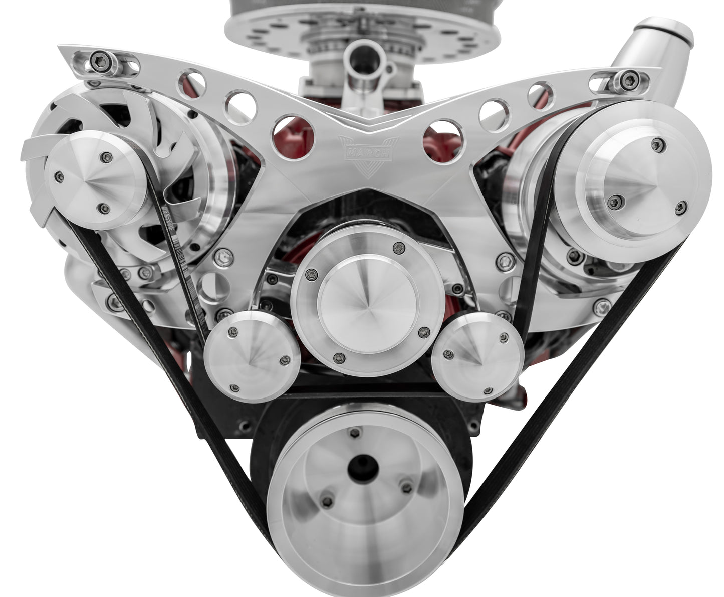 Big Block Chevy Serpentine System Revolver - EWP - PS & ALT - Billet