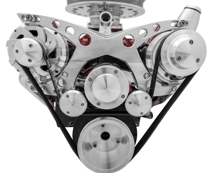 Big Block Chevy Serpentine System Revolver - EWP - PS & ALT - Billet
