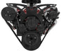 Big Block Chevy Style Track Serpentine System - EWP - PS & ALT - Black