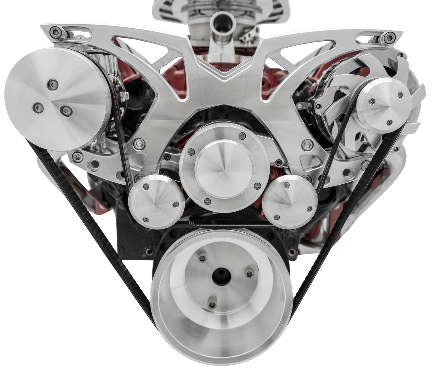 Big Block Chevy Style Track Serpentine System - EWP - PS & ALT