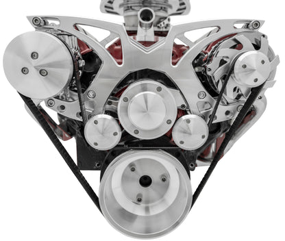 Big Block Chevy Style Track Serpentine System - EWP - PS & ALT