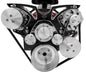 Big Block Chevy Style Track Serpentine System - EWP - AC & PS - Black Onyx