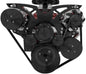 Big Block Chevy Style Track Serpentine System - EWP - AC & PS - Black