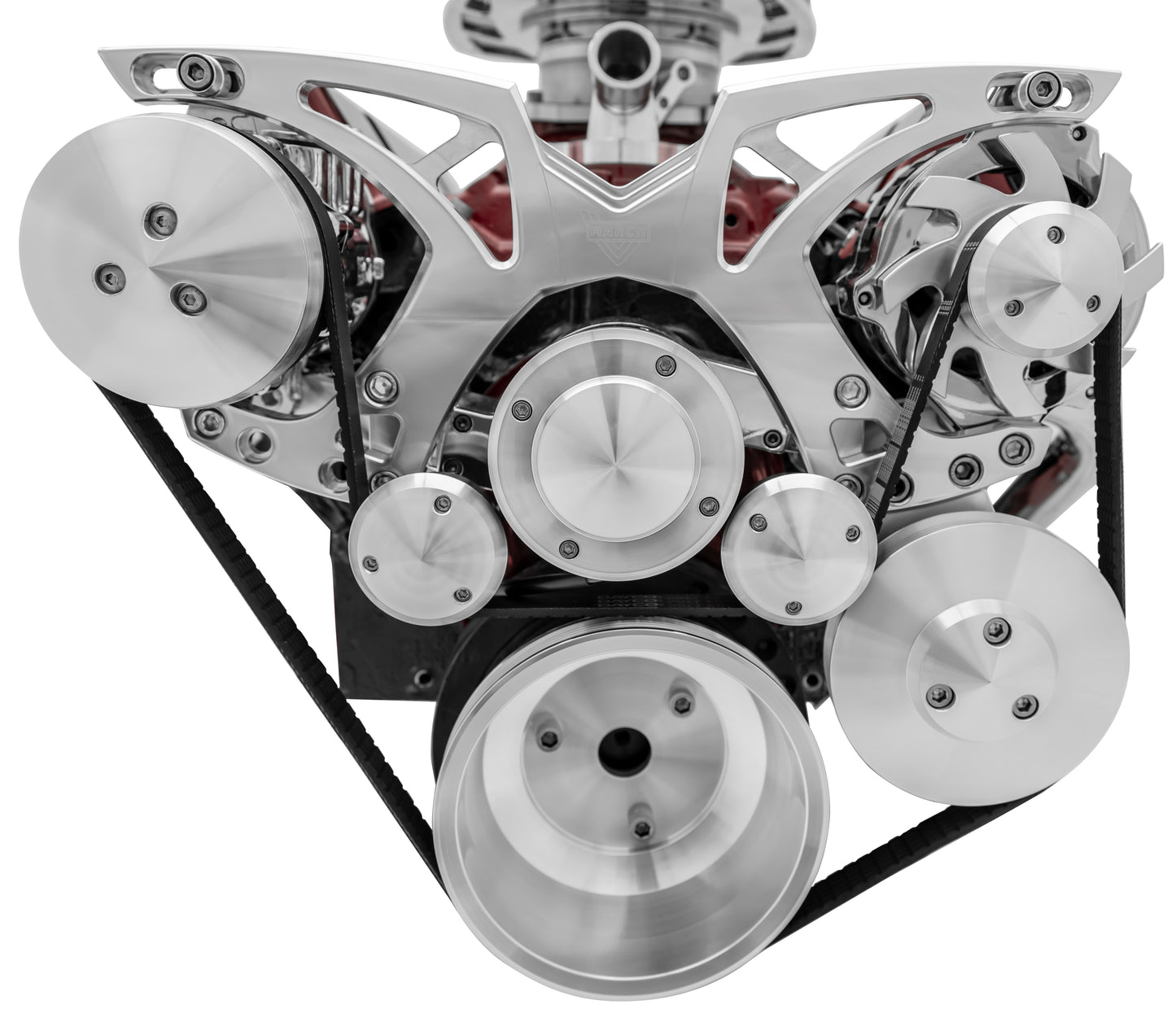 Big Block Chevy Style Track Serpentine System - EWP - AC & PS