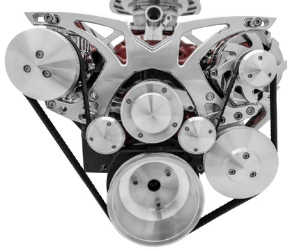 Big Block Chevy Style Track Serpentine System - EWP - AC & PS