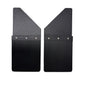 Universal 14" Front/Rear Set Back Mud Flap - 2" Offset - Black Poly-Coated Set-Back - 14"W X 15"H Flap Without Stainless Steel Weight