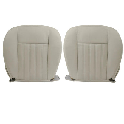 2003 2004 Lincoln Aviator PERFORATED Seat Covers in Light Parchment Tan OR Light Gray: Choose Genuine Leather or Vinyl