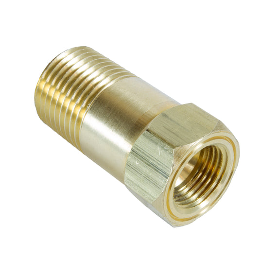 FITTING ADAPTER 1/2-1/16 In. NPT MALE EXTENSION BRASS FOR MECH. TEMP. GAUGE