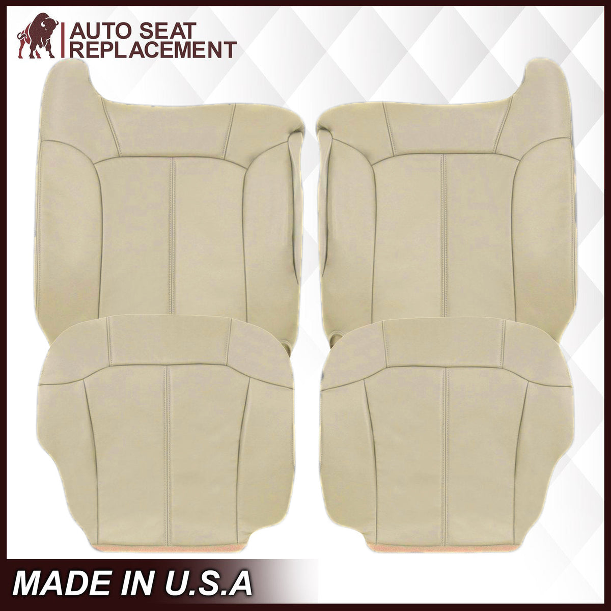 2000-2002 Chevy Tahoe/Suburban Seat Cover in Light Shale Tan: Choose From Variations