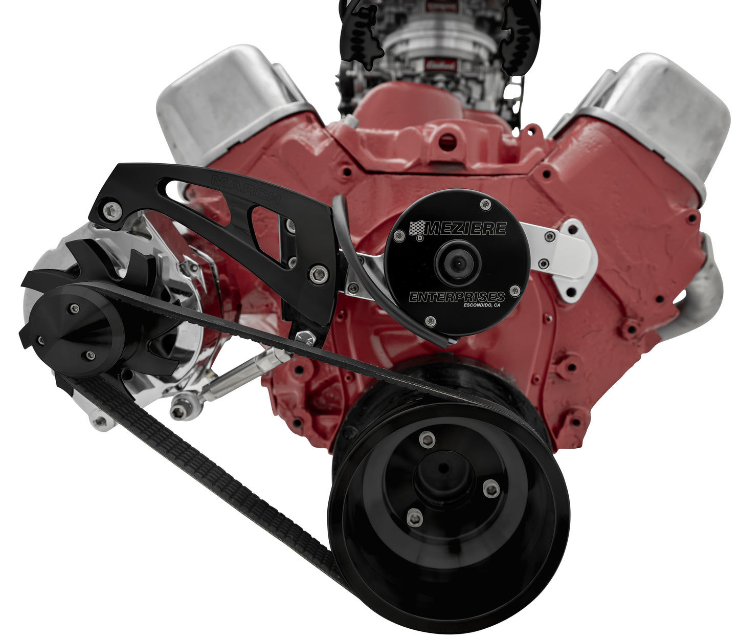 Big Block Chevy Serpentine Conversion - EWP - ALT Only - Black