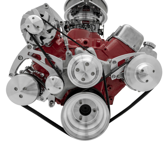 Big Block Chevy Serpentine Conversion - Chrome Accessories  AC & PS